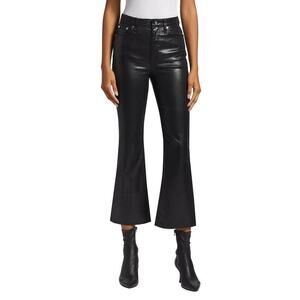 Rag & Bone Casey Faux Leather Ankle Pants in Black 30